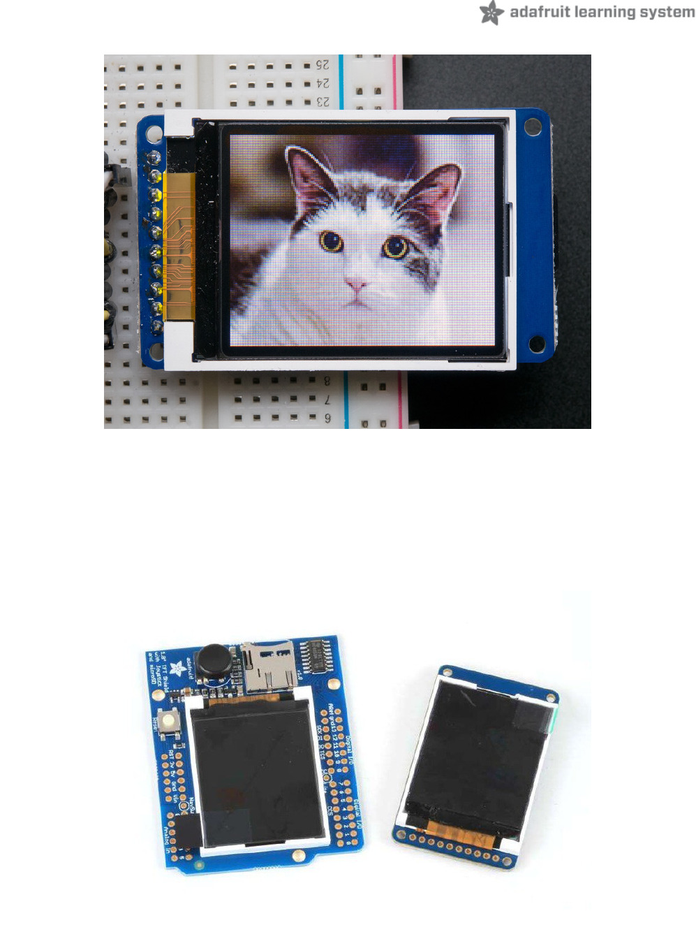 1.8" TFT Display Breakout and Shield Datasheet by Adafruit Industries ...