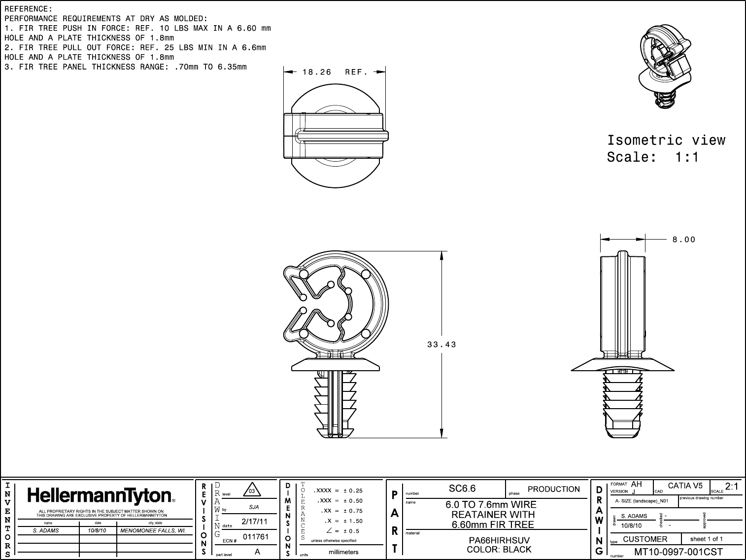 Wire Retainer Drawing Datasheet by HellermannTyton DigiKey Electronics