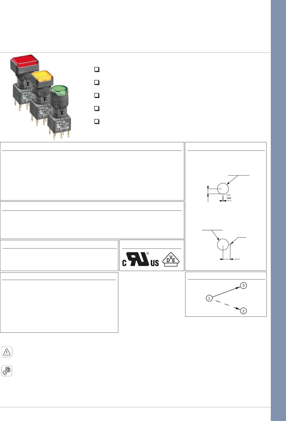 A01 Pushbutton Series Datasheet by APEM Inc. DigiKey Electronics