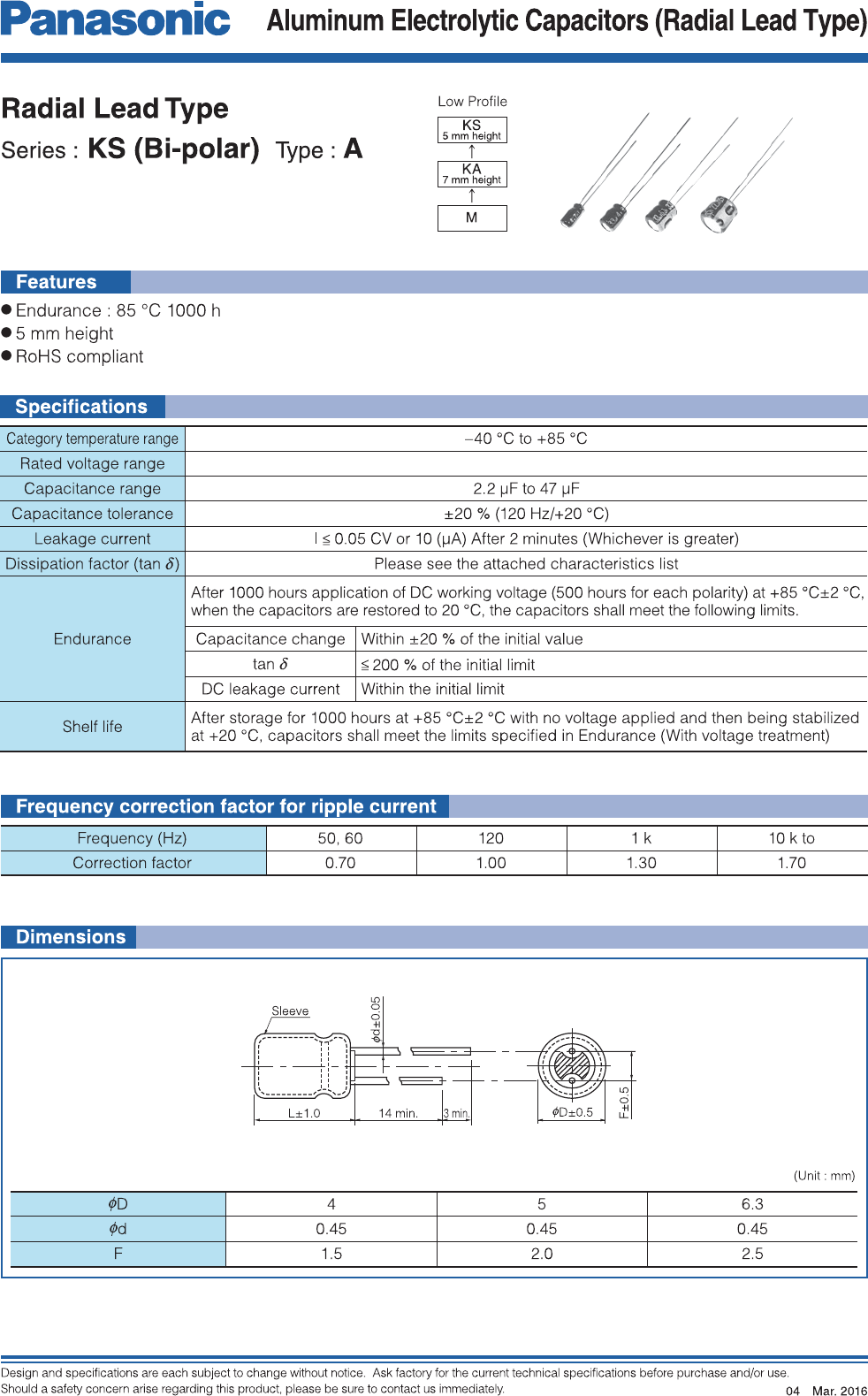 Panasonic Electronic Components 的 Aluminum Electrolytic Capacitor