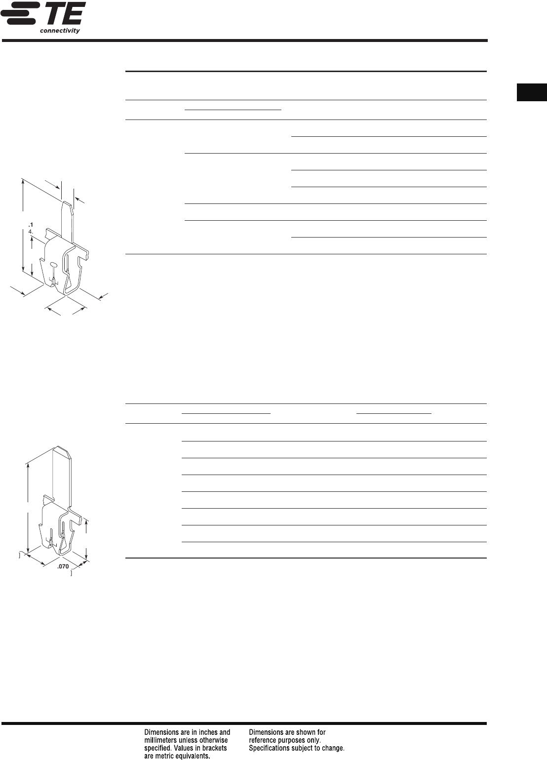 TE Connectivity AMP Connectors 的 Wire Terminals Catalog 規格書 DigiKey