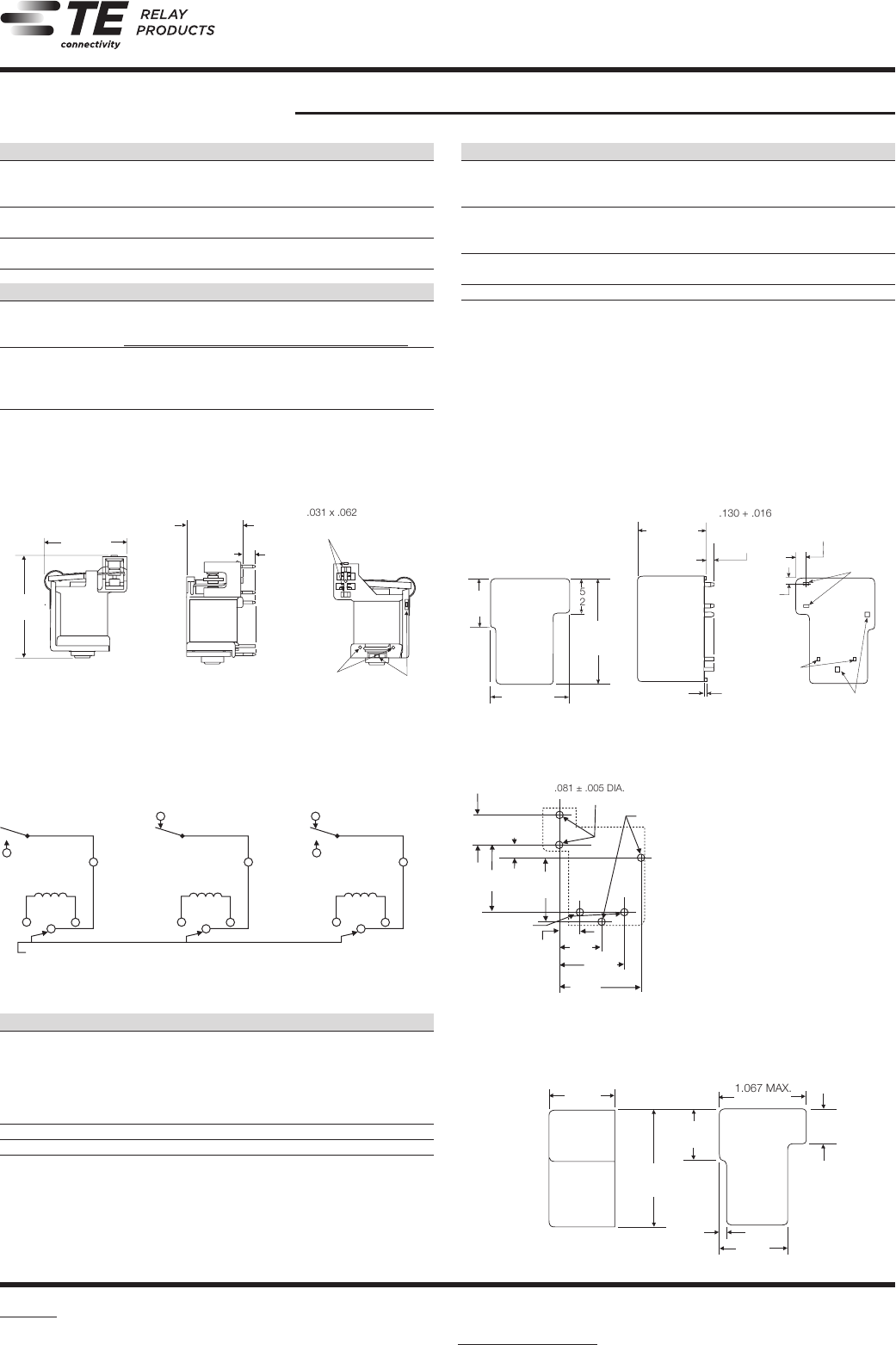 T90 Series Datasheet by TE Connectivity Potter & Brumfield Relays
