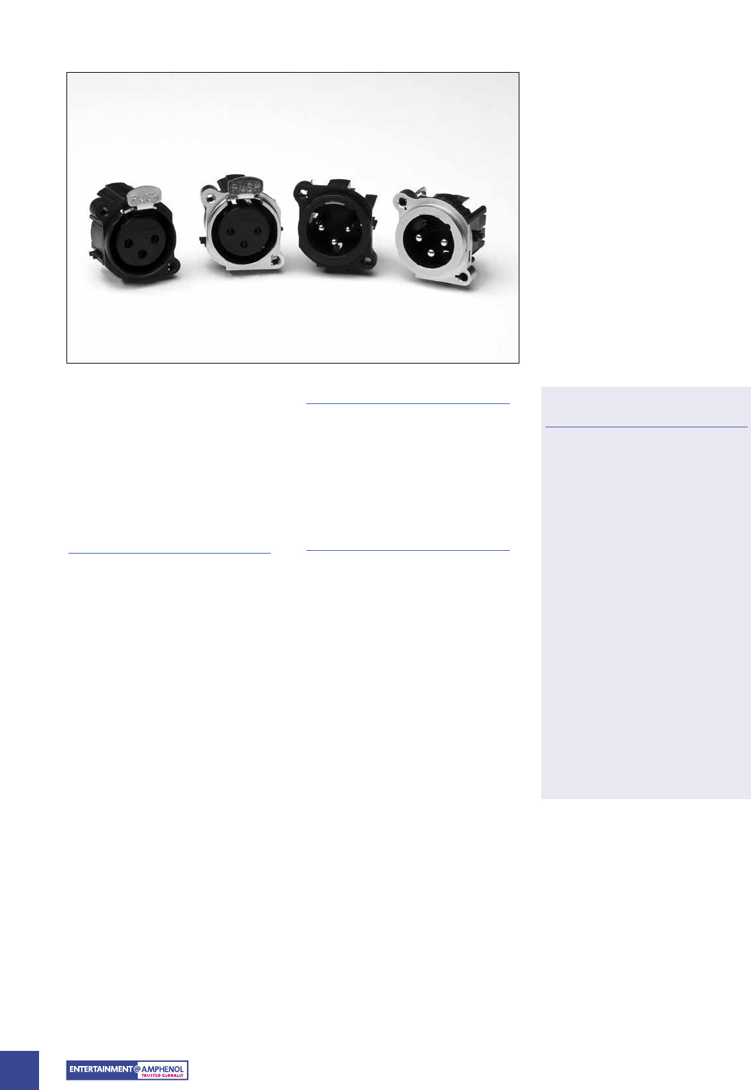Amphenol Sine Systems Corp 的 Audio XLR Catalog 規格書 DigiKey