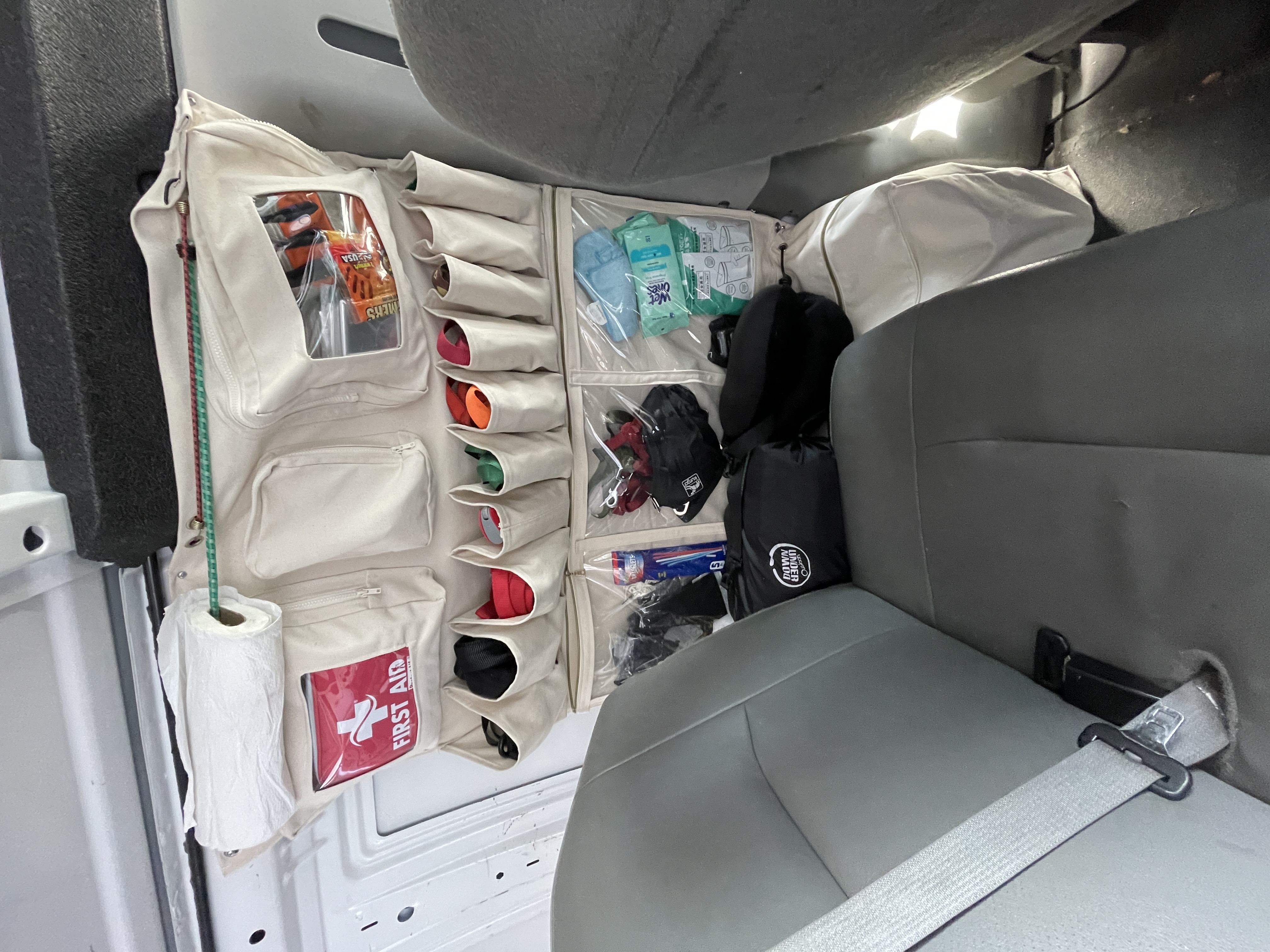 canvas bag installed